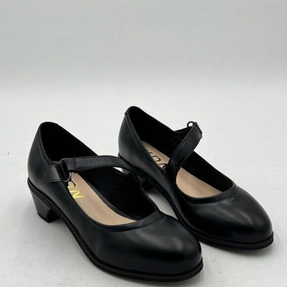 YDN Women Retro Round Toe Low Heel Mary Janes Pumps Chic Comfort Slip On Walking - Picture 7 of 8